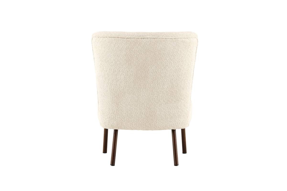 Ben- Lænestol med høj ryg i beige boucle stof, produktbillede 10 af 10, Lænestole hos HomeNordic