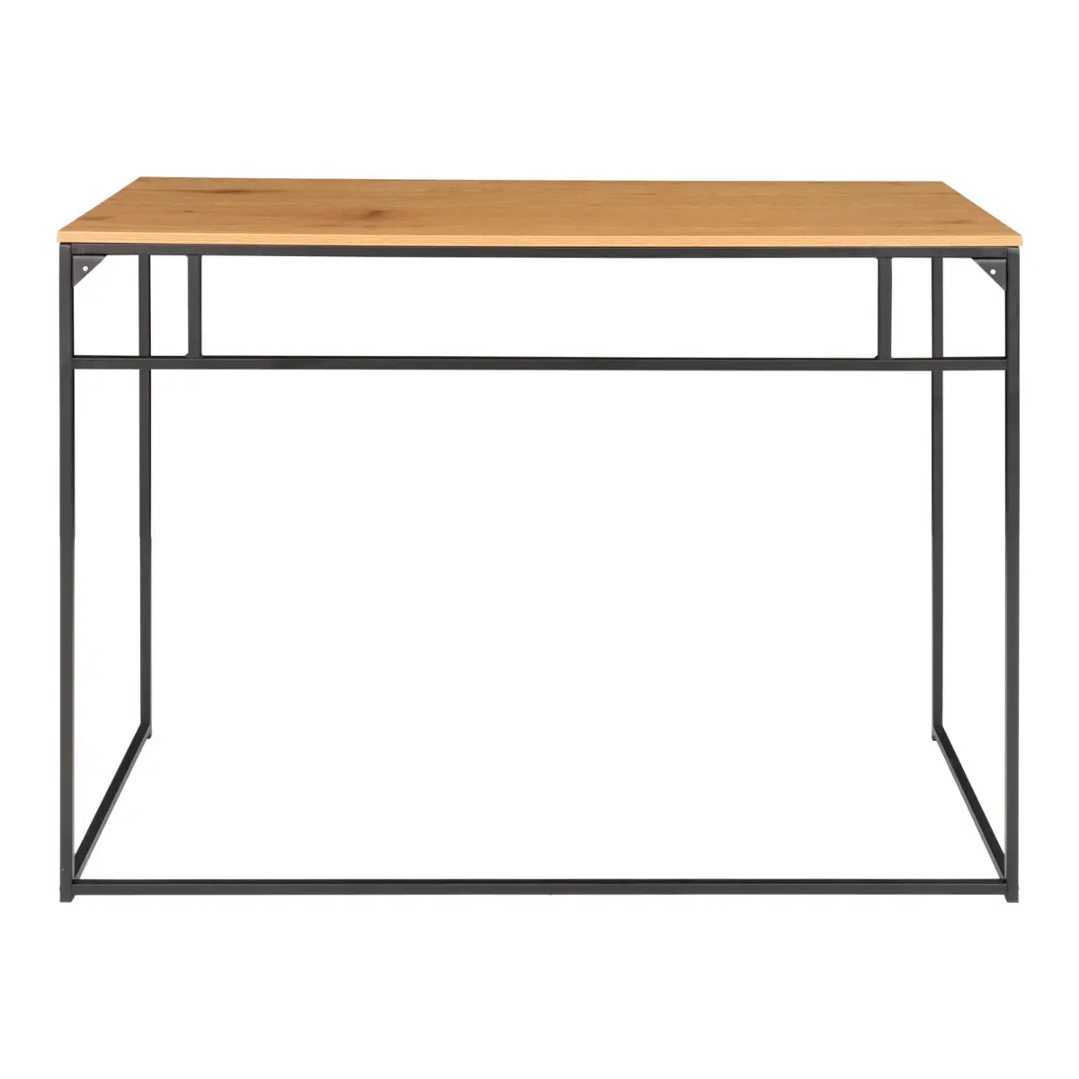 Vita - Skrivebord med sort ramme og egetræslook bordplade 100x45x75 cm, produktbillede 4 af 5, Skriveborde hos HomeNordic