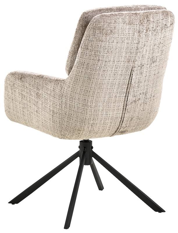 Spisebordsstol med armlæn, vippe funktion og drejefunktion, beige, produktbillede 5 af 11, Spisebordsstole hos HomeNordic
