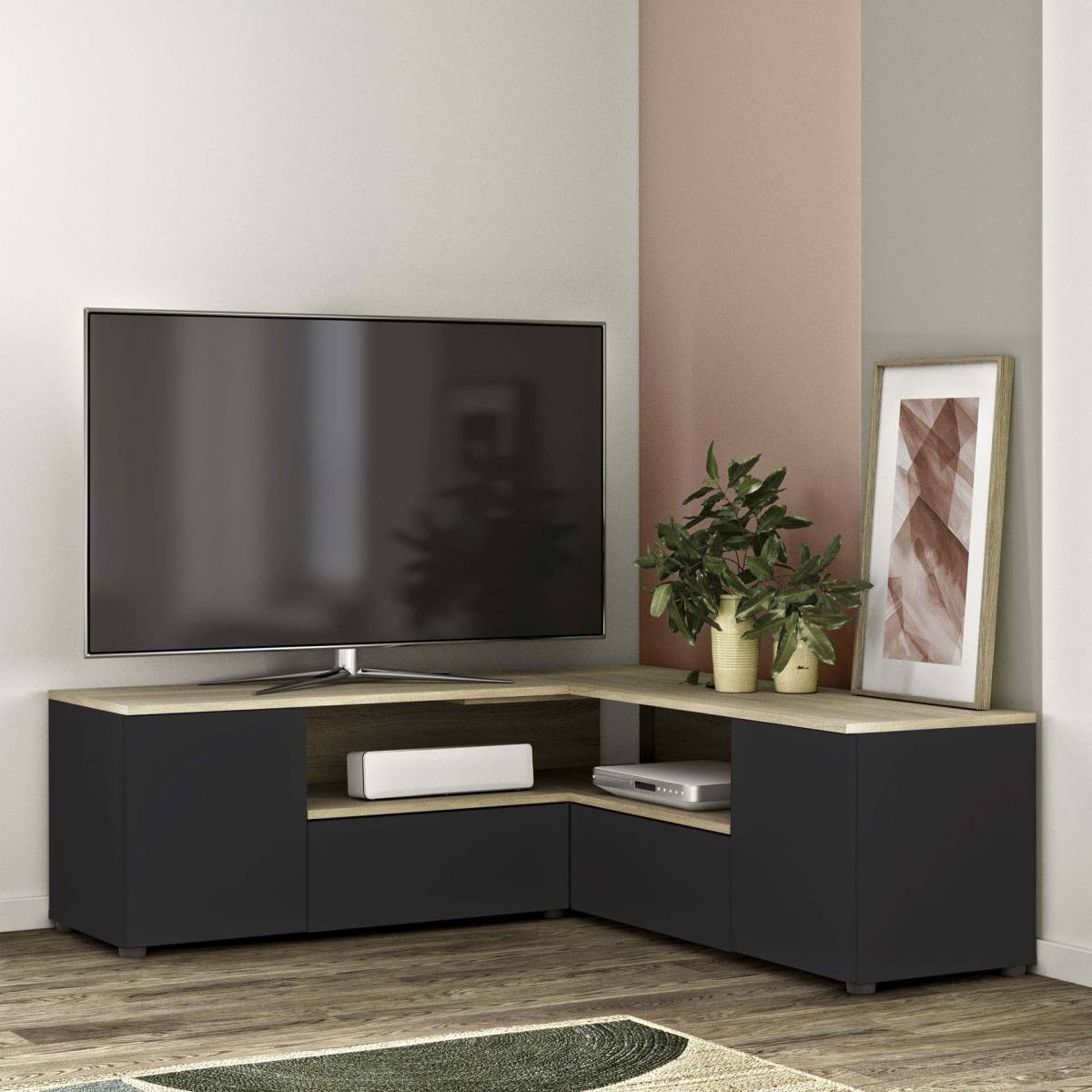 TEMAHOME Angle TV-bord, produktbillede 2 af 3, TV-borde hos HomeNordic