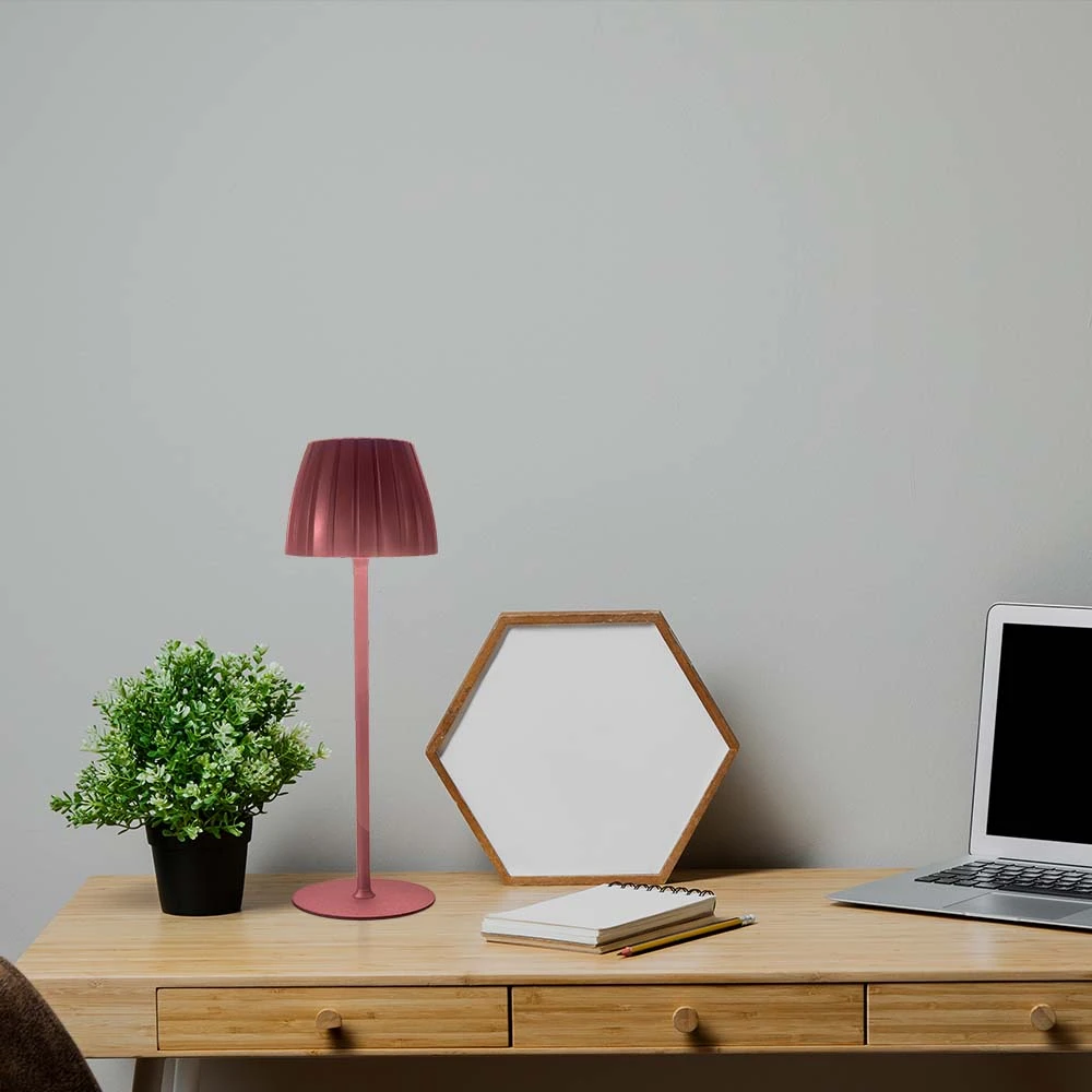 2,7W genopladelig LED bordlampe, brun, Bordlamper hos HomeNordic