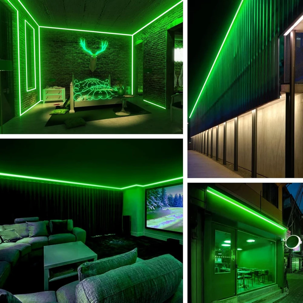 5m 11,5W/m Grøn Neon COB strip, LED-strips hos HomeNordic