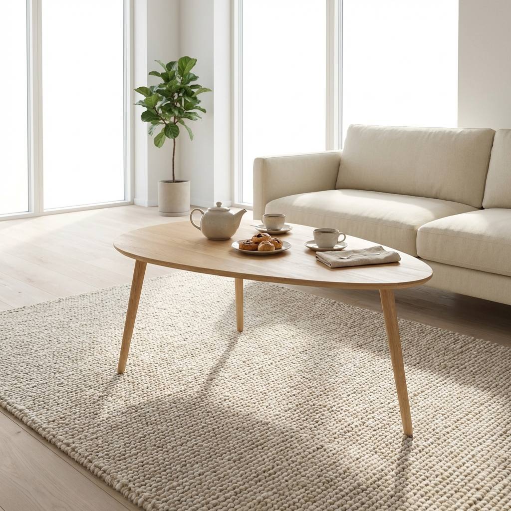 CT 10 - Sofabord i massiv eg med dråbeform og størrelse 89 x 66 cm, produktbillede 3 af 24, Nordisk design hos HomeNordic