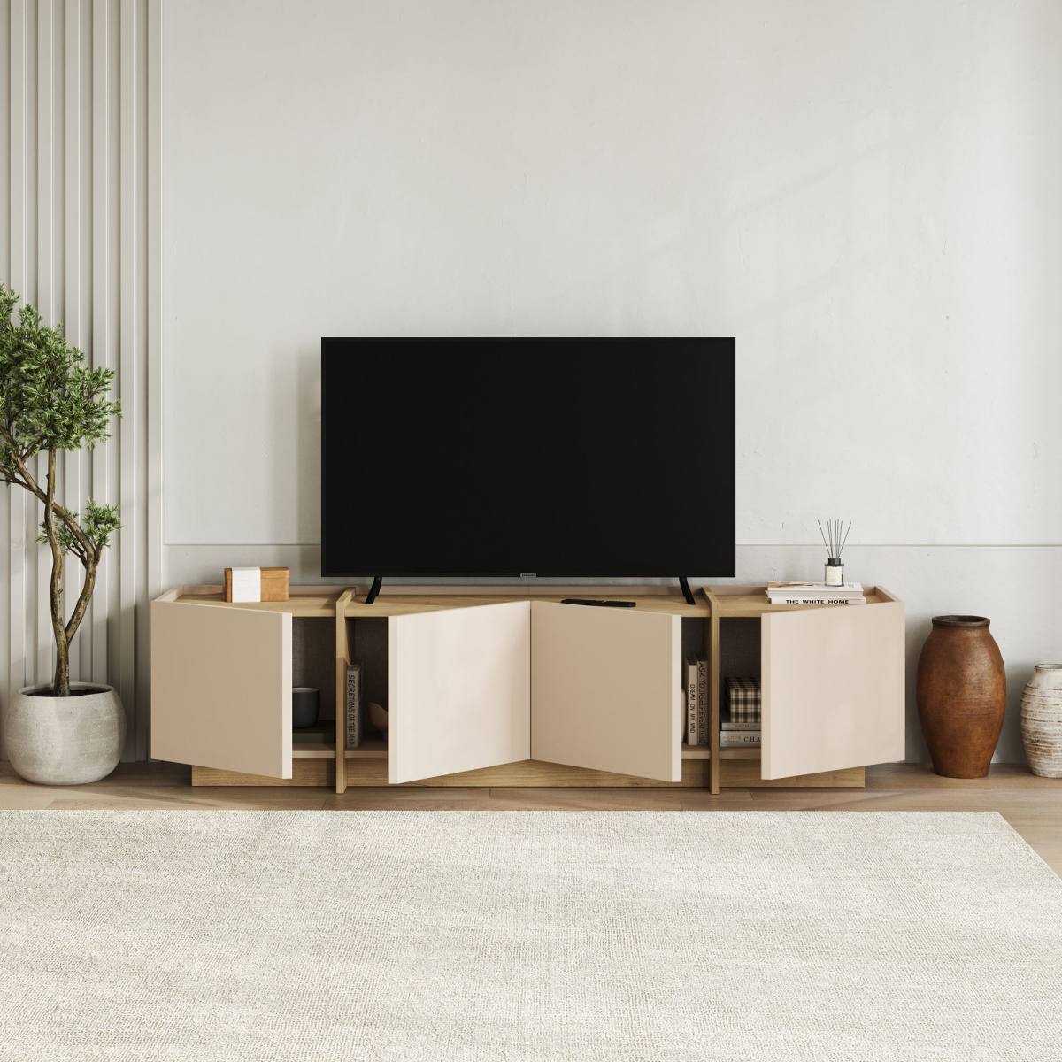 FUNZI LIVING Lowen TV-bord, m 4 låger, produktbillede 9 af 10, TV-borde hos HomeNordic