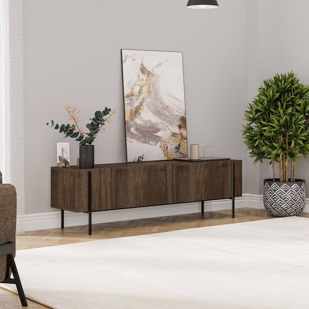 NORDVÄRK Herman TV-bord, m. 2 låger, produktbillede 7 af 8, TV-borde hos HomeNordic