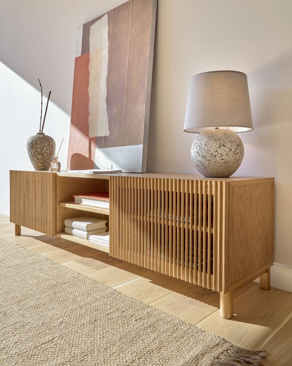 KAVE HOME Beyla TV-bord, m. 2 låger og 3 hylder, produktbillede 4 af 4, TV-borde hos HomeNordic