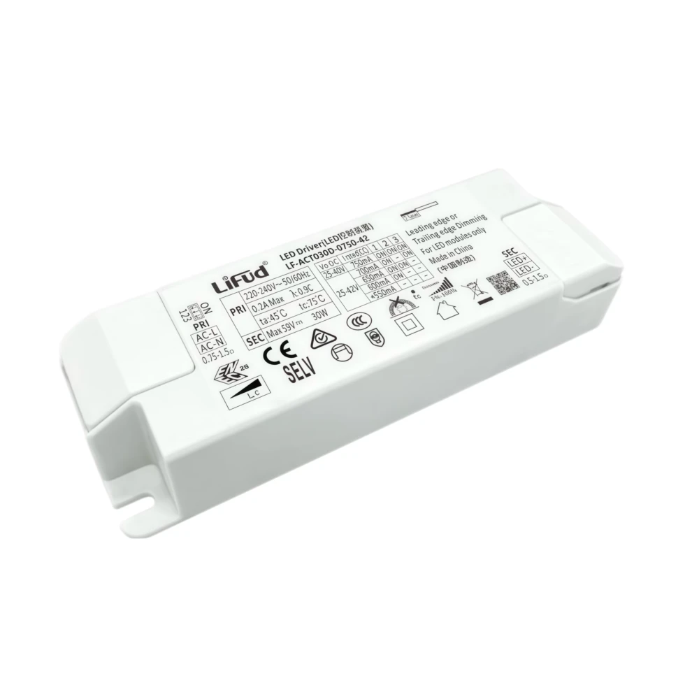 Lifud 30W / 550-700mA dæmpbar LED driver, Strømforsyninger hos HomeNordic