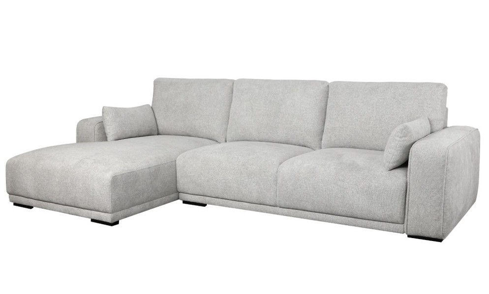 Santa Monica sofa med chaiselong til venstre i gråt møbelstof, Sofaer hos HomeNordic