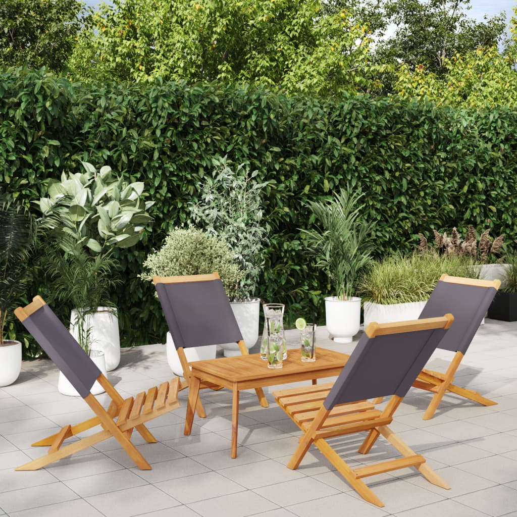 Havestole Massivt Akacietræ Og Stof, produktbillede 15 af 24, Havestole i akacietræ hos HomeNordic
