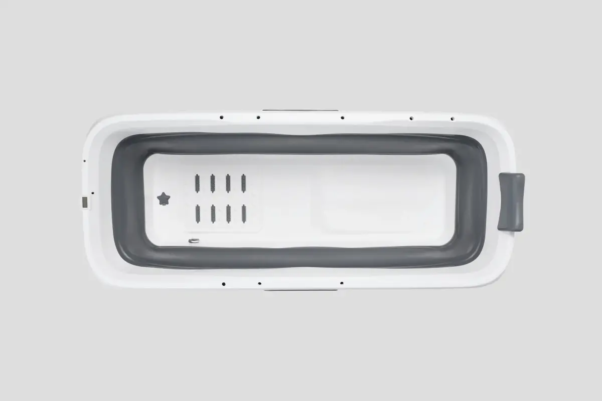 Tubfamily - Special edition foldebadekar til voksne med låg, digital termometer og fodmassage - 150cm/Grå XL. Bonus tilbehør medfølger. Værdi kr. 795,-. – billede 5