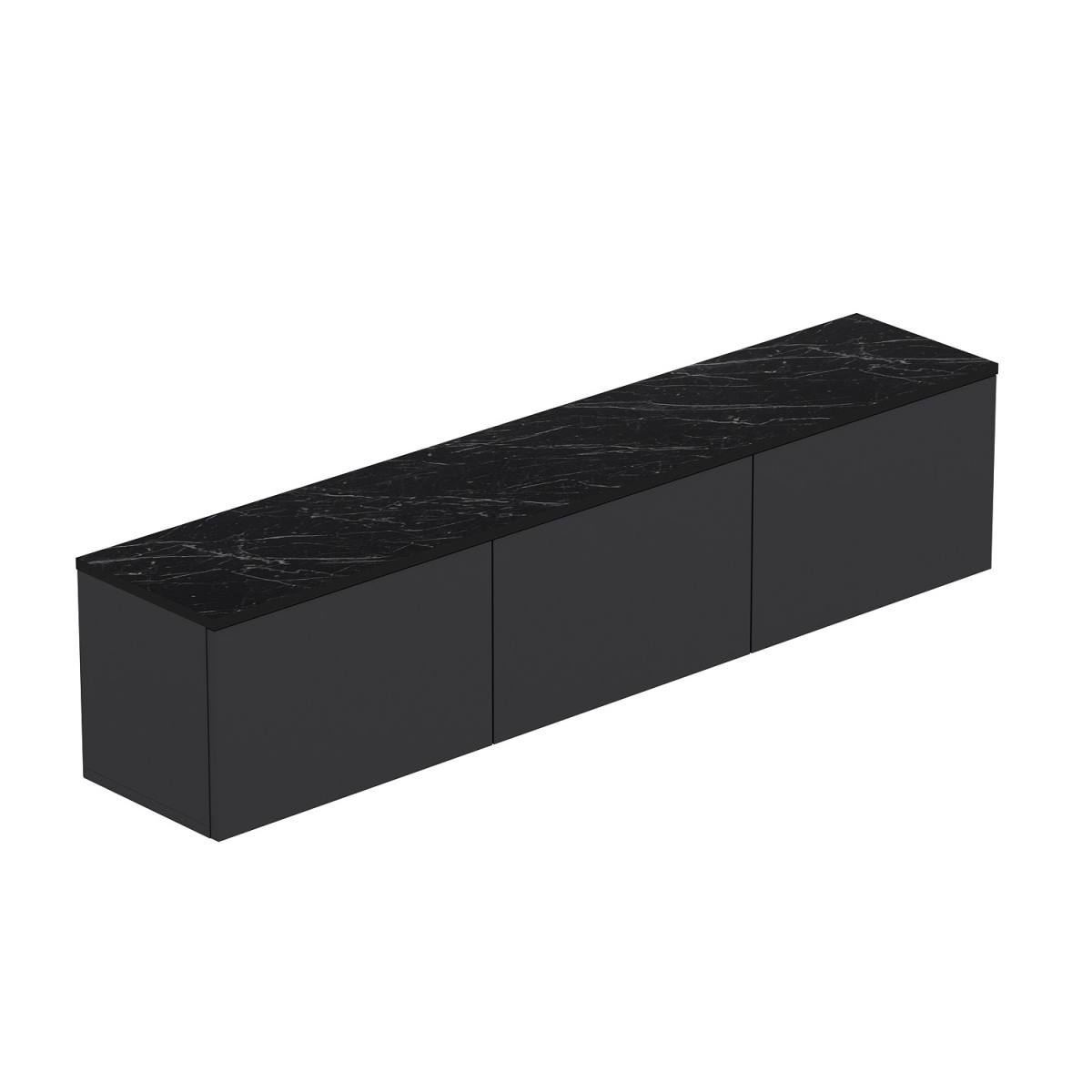 NORDVÄRK Neon Illuminated væghængt TV-bord, m. 3 låger, TV-borde hos HomeNordic