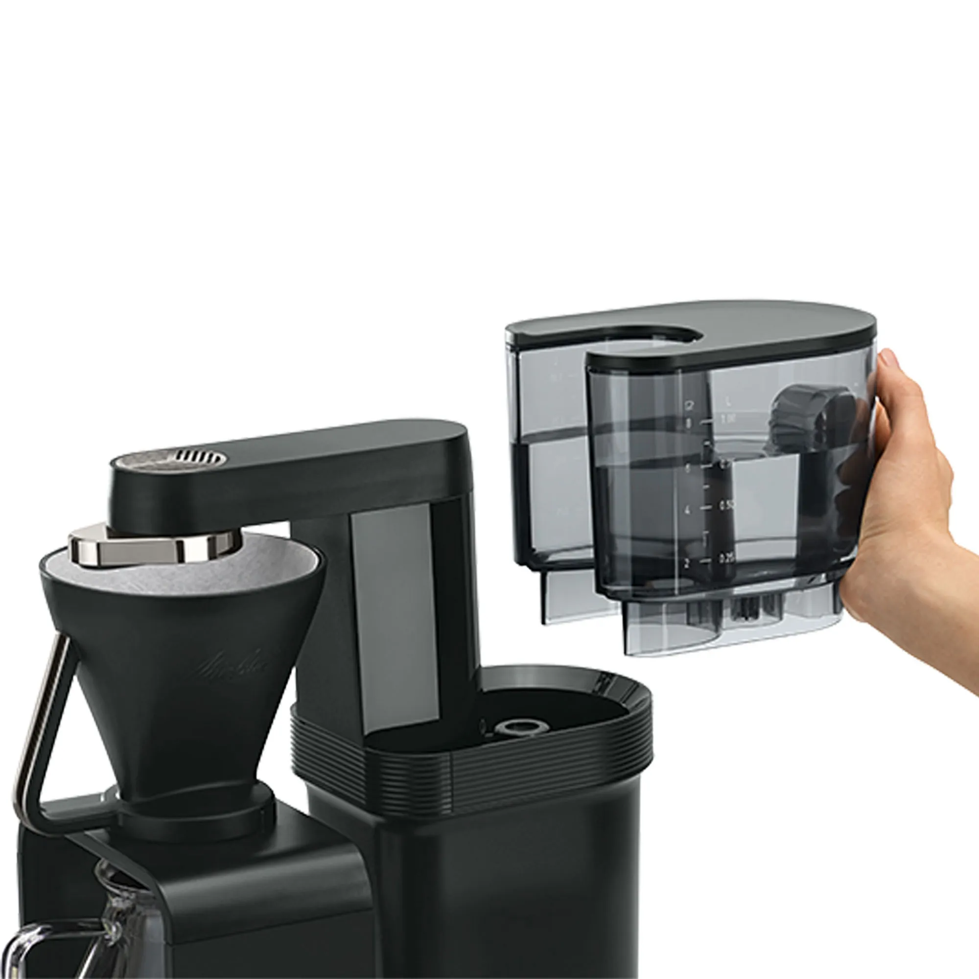 Melitta Epour Kaffemaskine, sort/krom, produktbillede 4 af 6, Kaffemaskiner hos HomeNordic