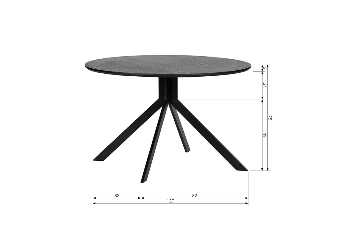 WOOOD EXCLUSIVE Bruno spisebord, rund, produktbillede 2 af 5, Spiseborde hos HomeNordic