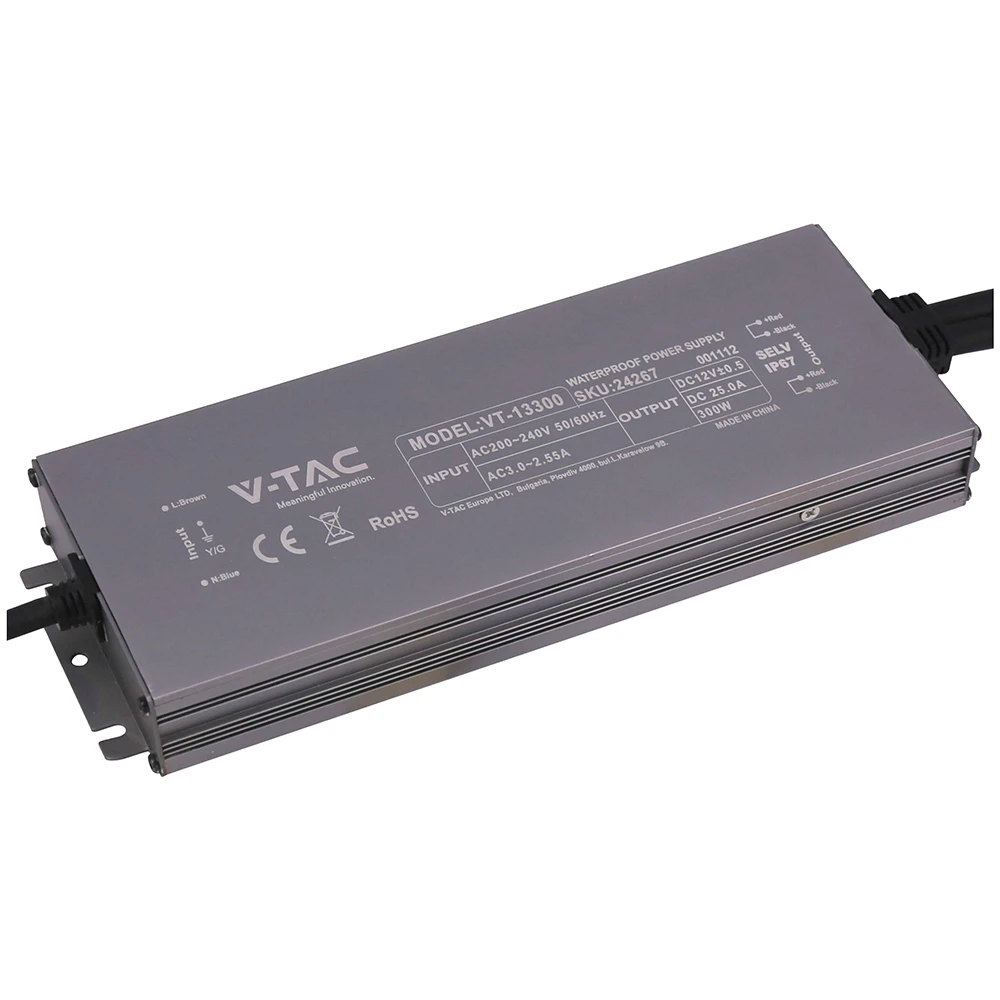 300W / 12V DC strømforsyning til LED strips, Strømforsyninger hos HomeNordic