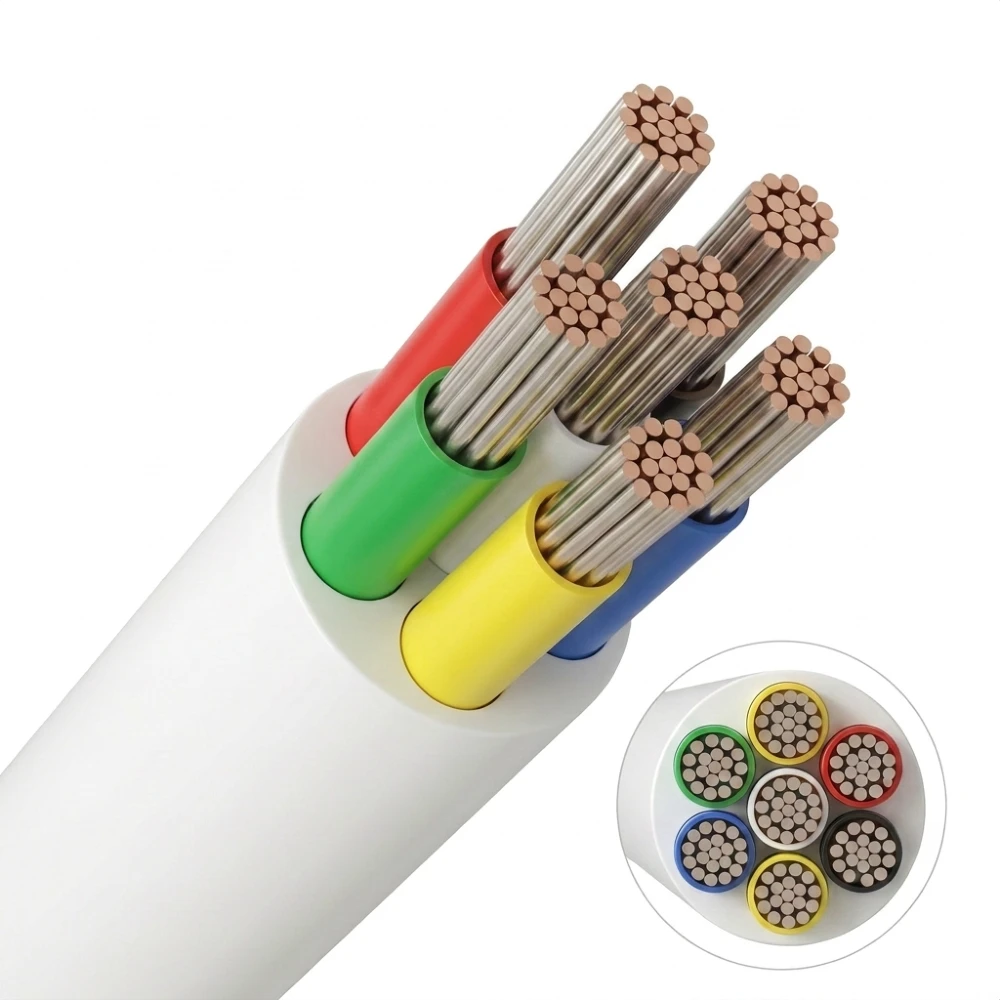 10m RGB+CCT kabel, hvid rund, LED-strips hos HomeNordic