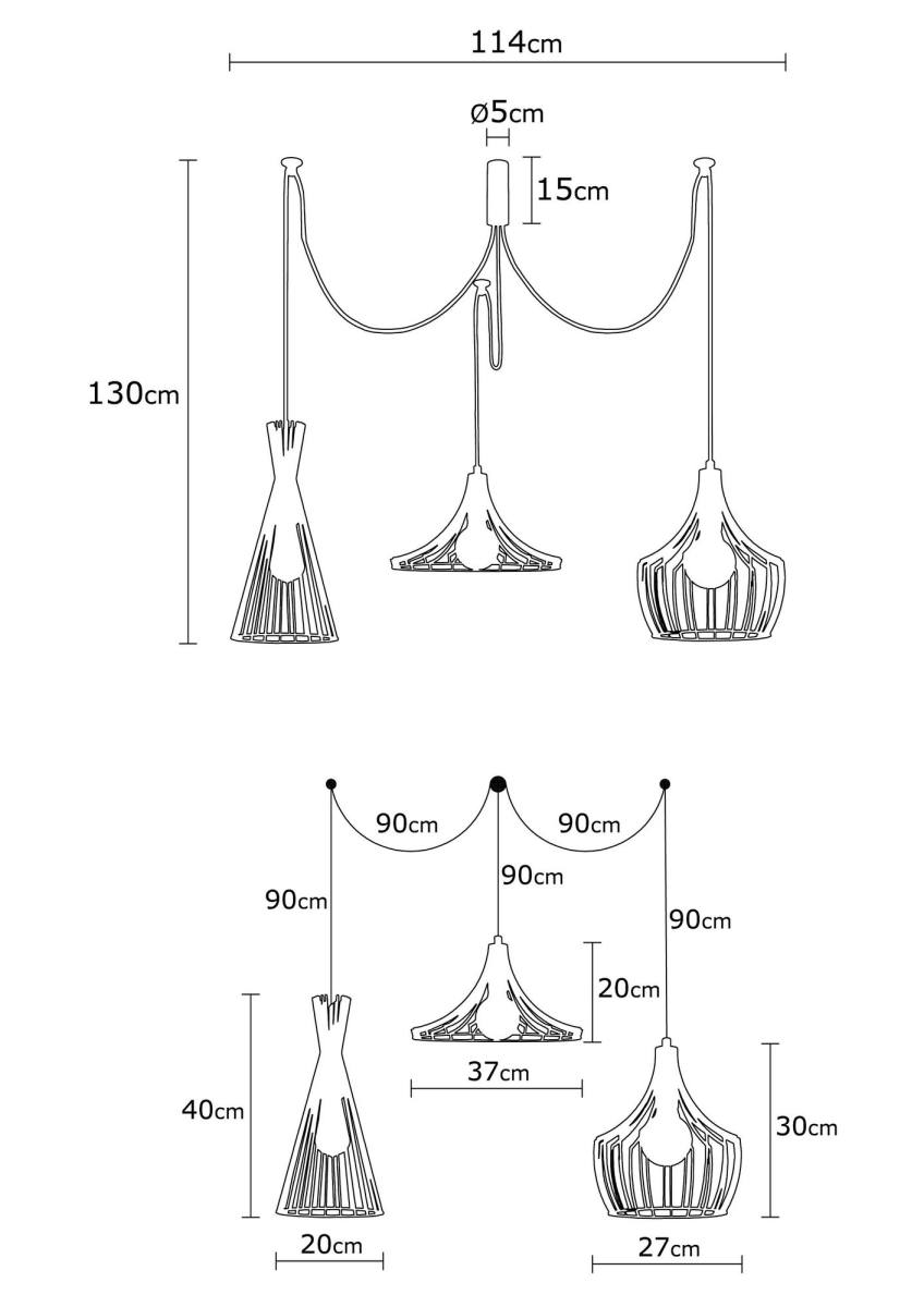 LUMI Bergerac loftlampe, produktbillede 2 af 7, Loftlamper hos HomeNordic