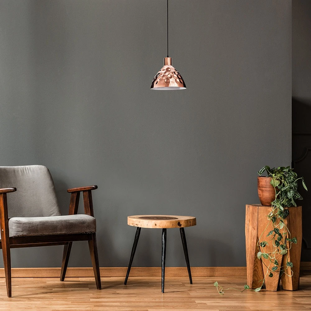 E27 pendelophæng i rosaguld, vintage design, Pendler hos HomeNordic