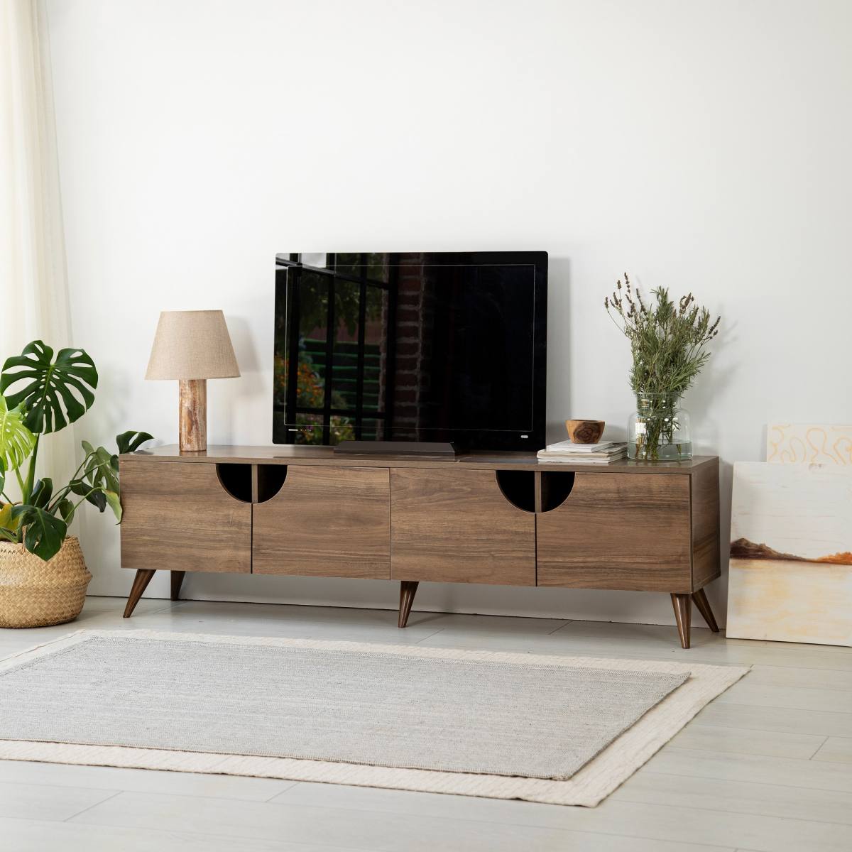 NORDVÄRK Grotte TV-bord, m. 4 låger, produktbillede 5 af 5, TV-borde hos HomeNordic