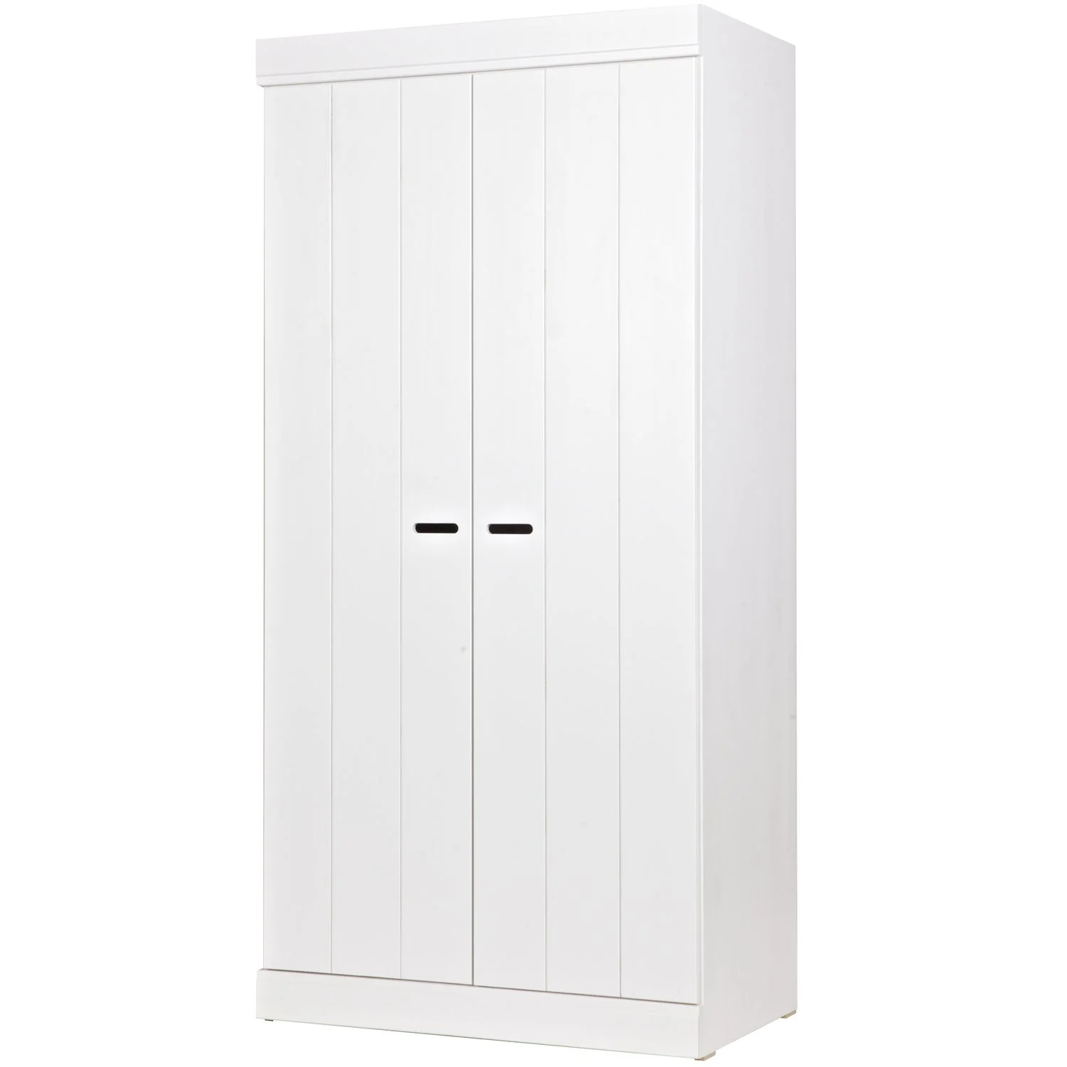 WOOOD - Connect 2-Dørs Skab Skydedøre Hvid FSC 195x94x53 cm, Garderobeskabe hos HomeNordic