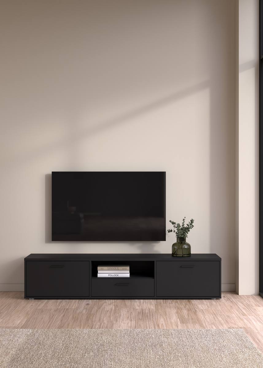 TVILUM Media TV-bord, m. 2 låger og 1 skuffe, produktbillede 13 af 13, TV-borde hos HomeNordic
