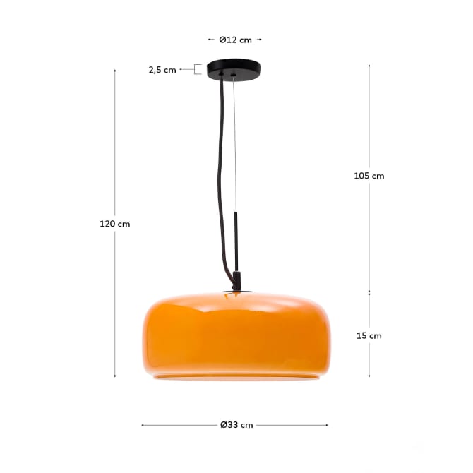 KAVE HOME Reig loftlampe, rund, produktbillede 4 af 7, Loftlamper hos HomeNordic