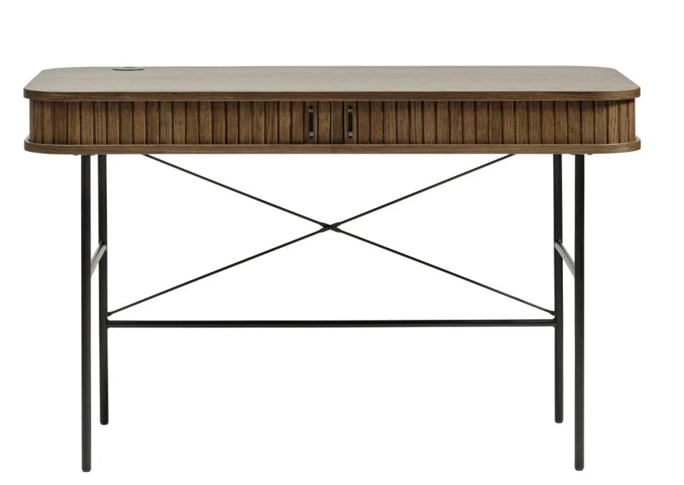Nola Skrivebord, Røget Eg, 120x60x75 cm, produktbillede 7 af 12, Skriveborde hos HomeNordic