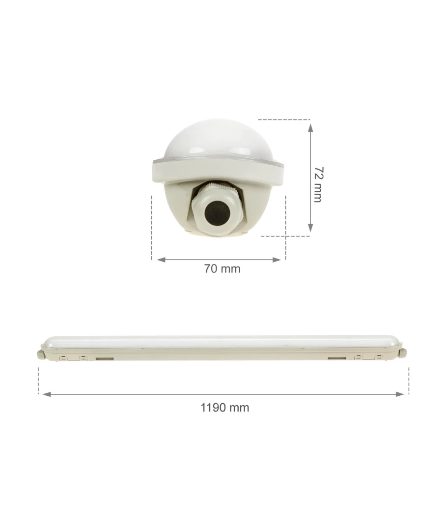 120cm 38W Gigant LED armatur, Gennemfortrådet, produktbillede 5 af 19, LED-armaturer hos HomeNordic