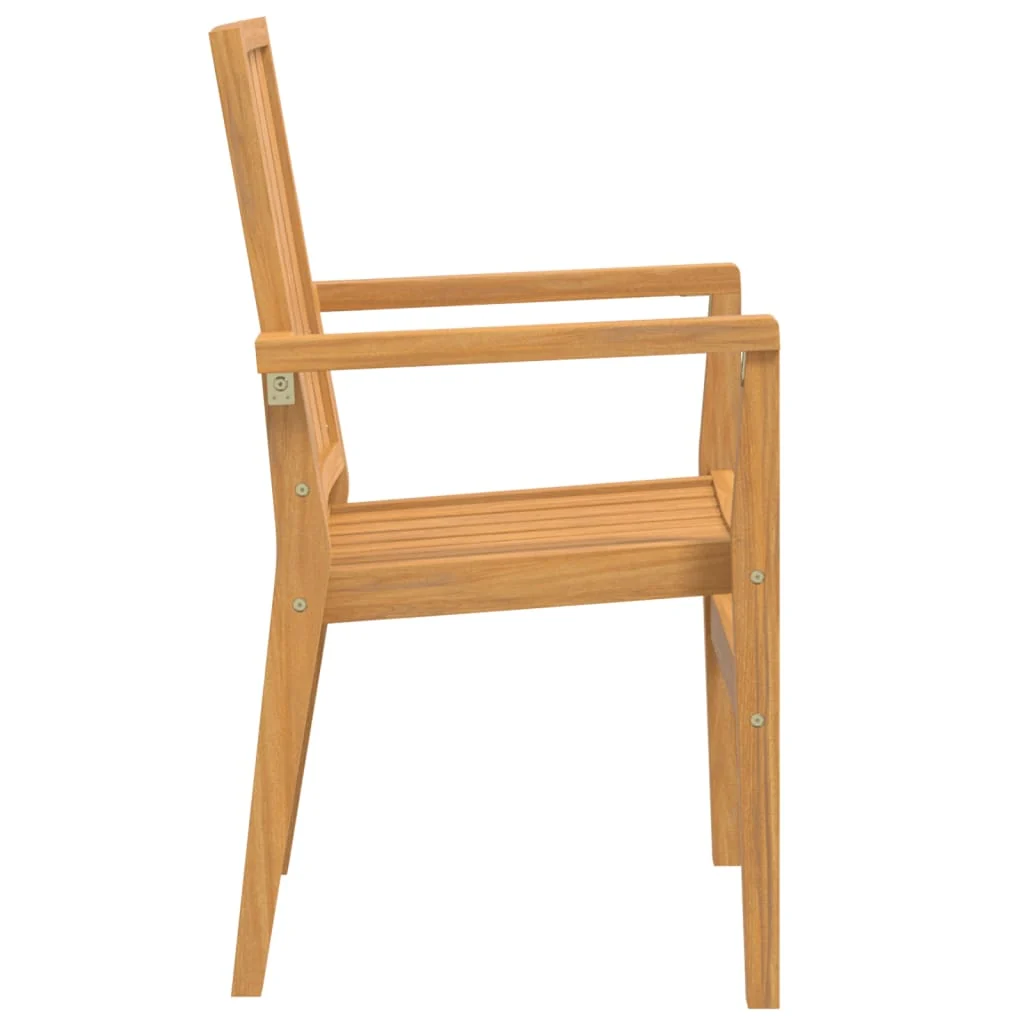 Stabelbare Havestole 56,5x57,5x91 Cm Massivt Teaktræ, produktbillede 5 af 10, Havestole i teaktræ hos HomeNordic
