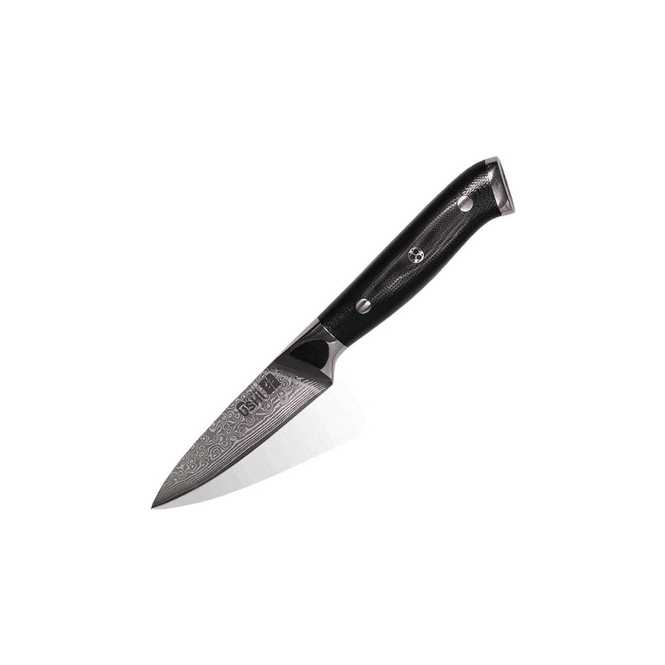 Ushi | Urtekniv 90mm | Japansk paring kniv | Rinzen #2 & Damaskus67, Knive & skæreudstyr hos HomeNordic