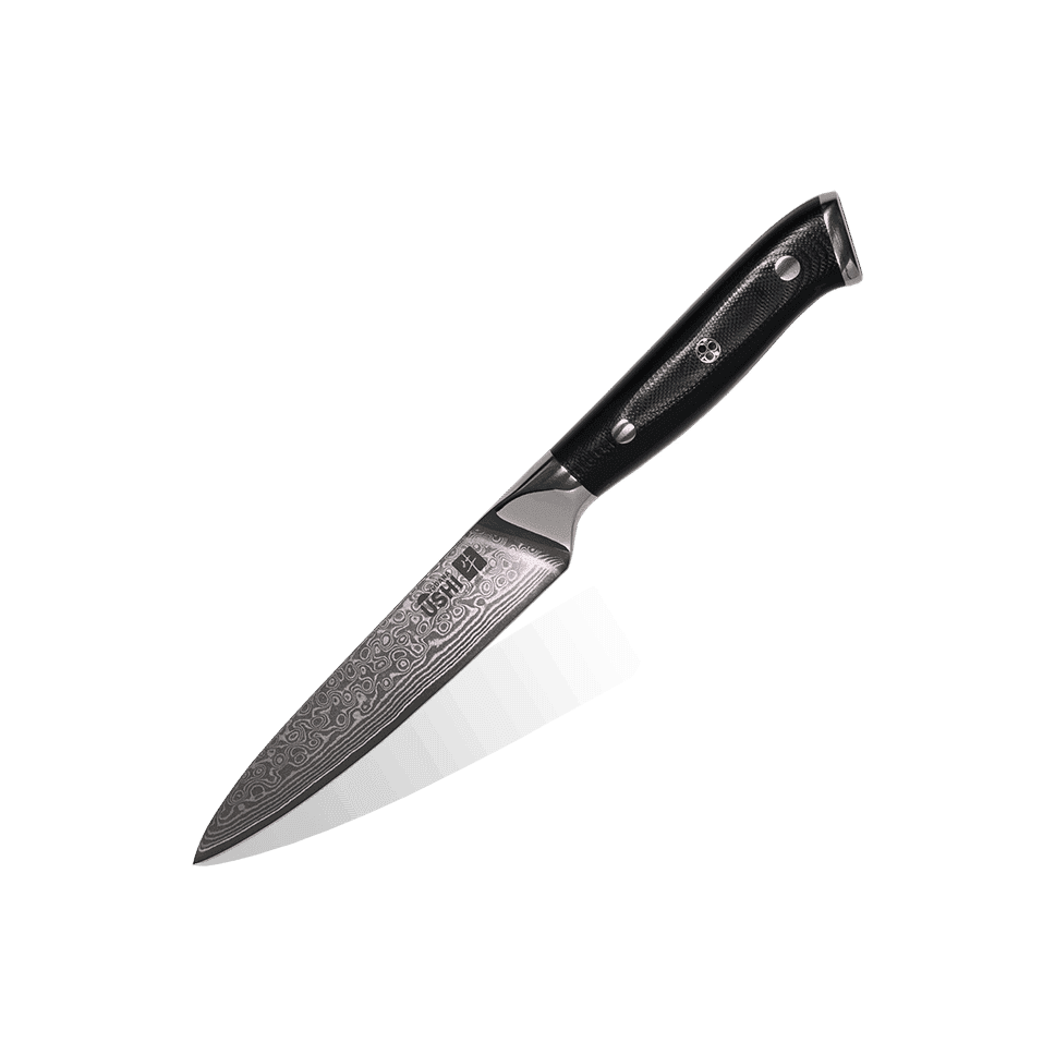 Ushi | Petty 130mm | Japansk utility kniv | Rinzen #2 & Damaskus67, Knive & skæreudstyr hos HomeNordic