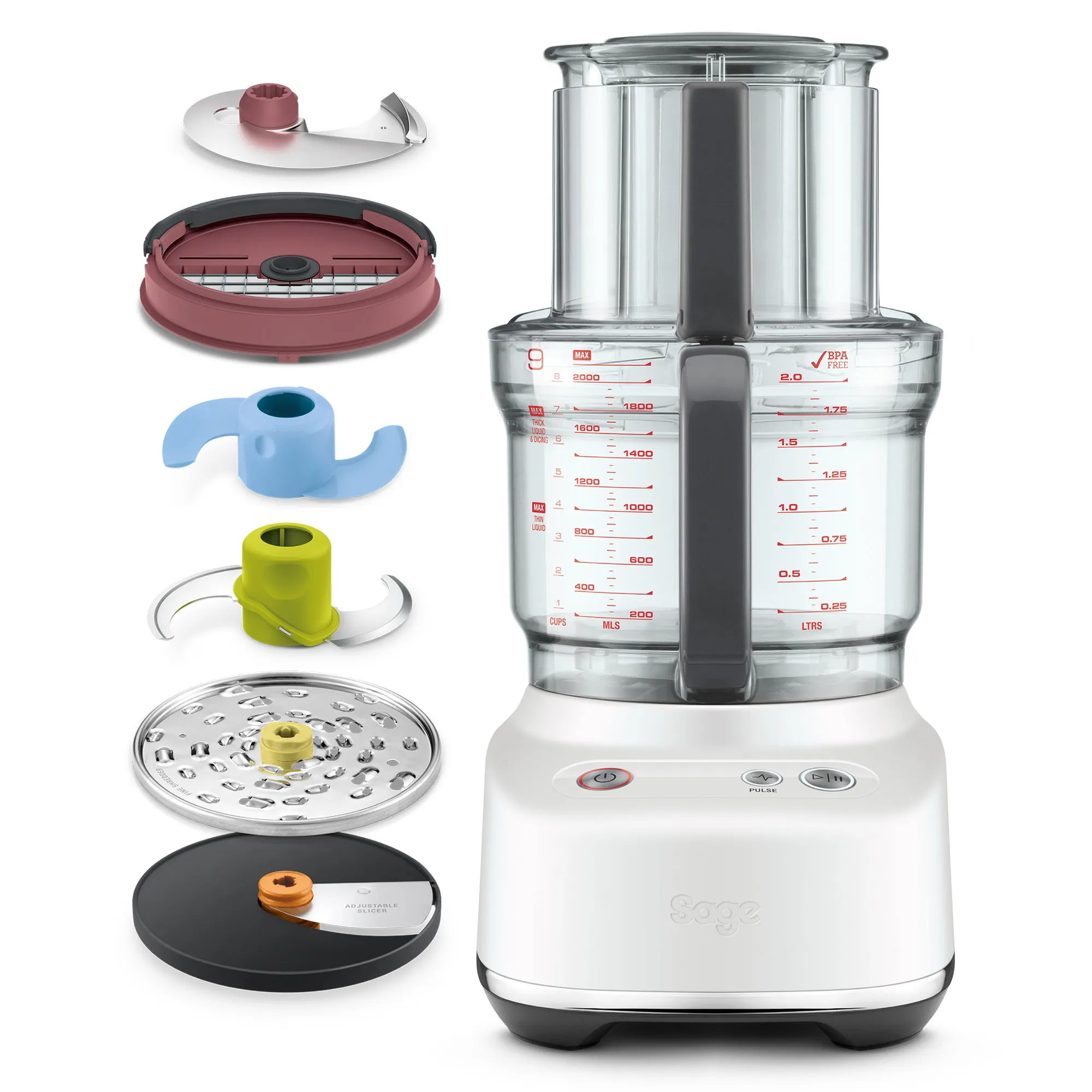 SFP638SST Foodprocessor, hvid, Foodprocessorer hos HomeNordic
