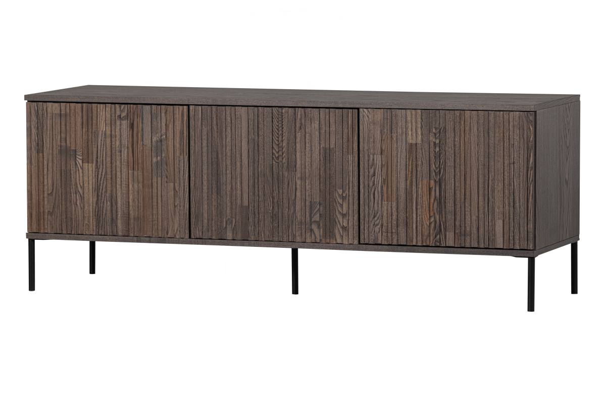WOOOD EXCLUSIVE New Gravure TV-bord, m. 3 push to open låger, TV-borde hos HomeNordic