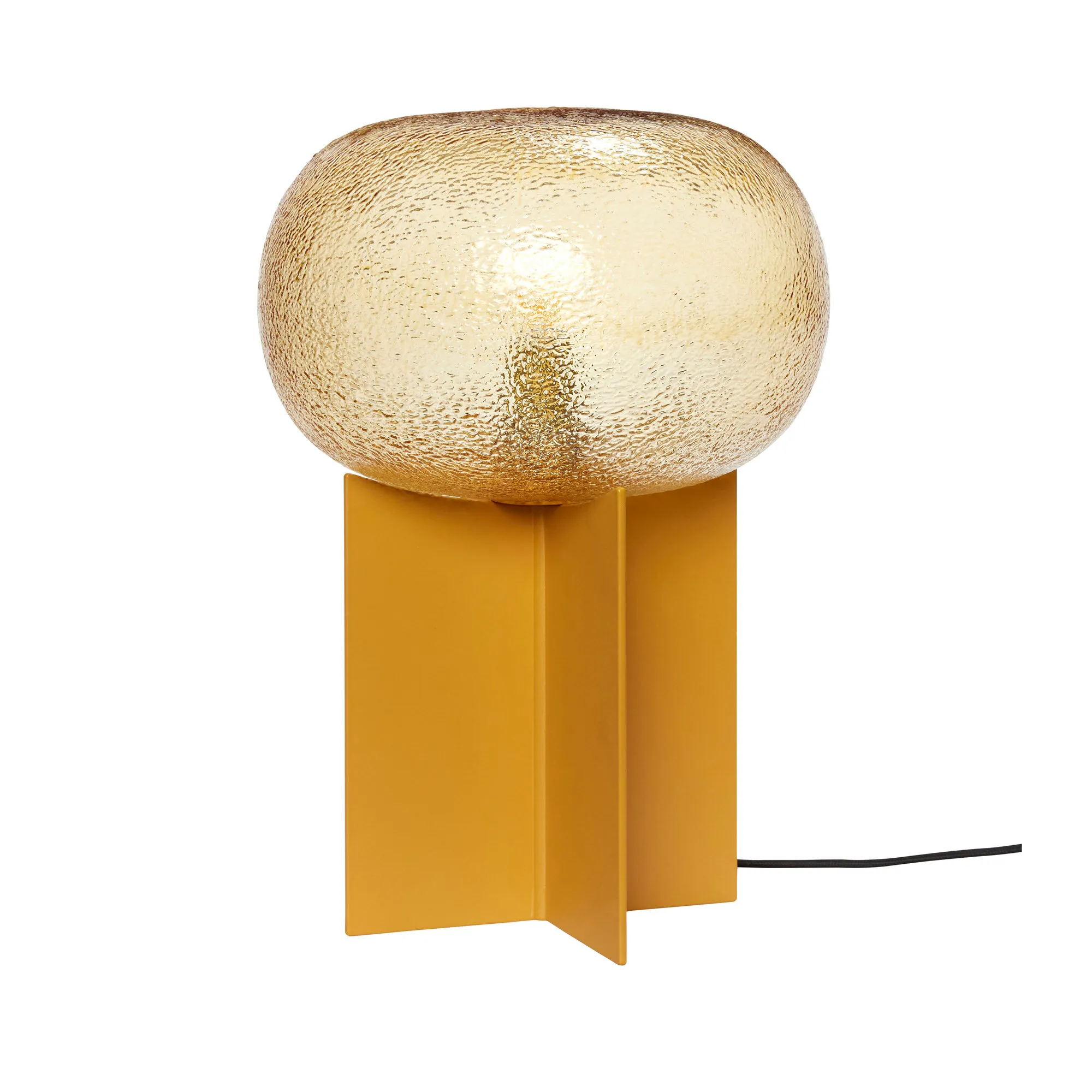 Podium - Bordlampe i glas, amber, Bordlamper hos HomeNordic