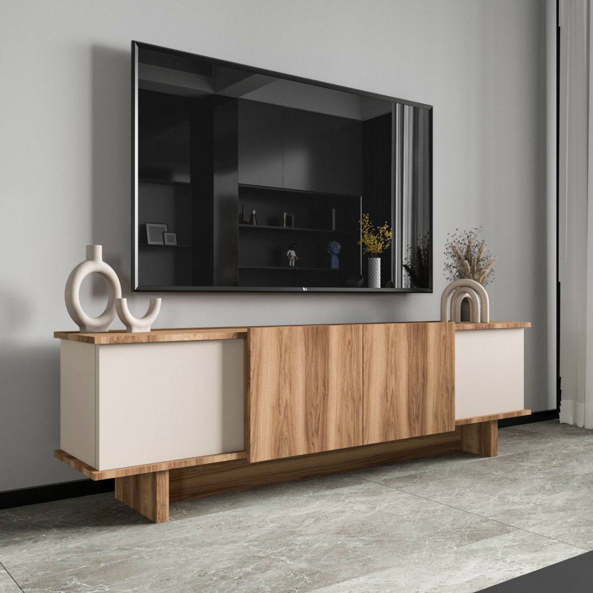 FUNZI LIVING Diana TV-bord, m. 4 låger og hylde, produktbillede 3 af 6, TV-borde hos HomeNordic