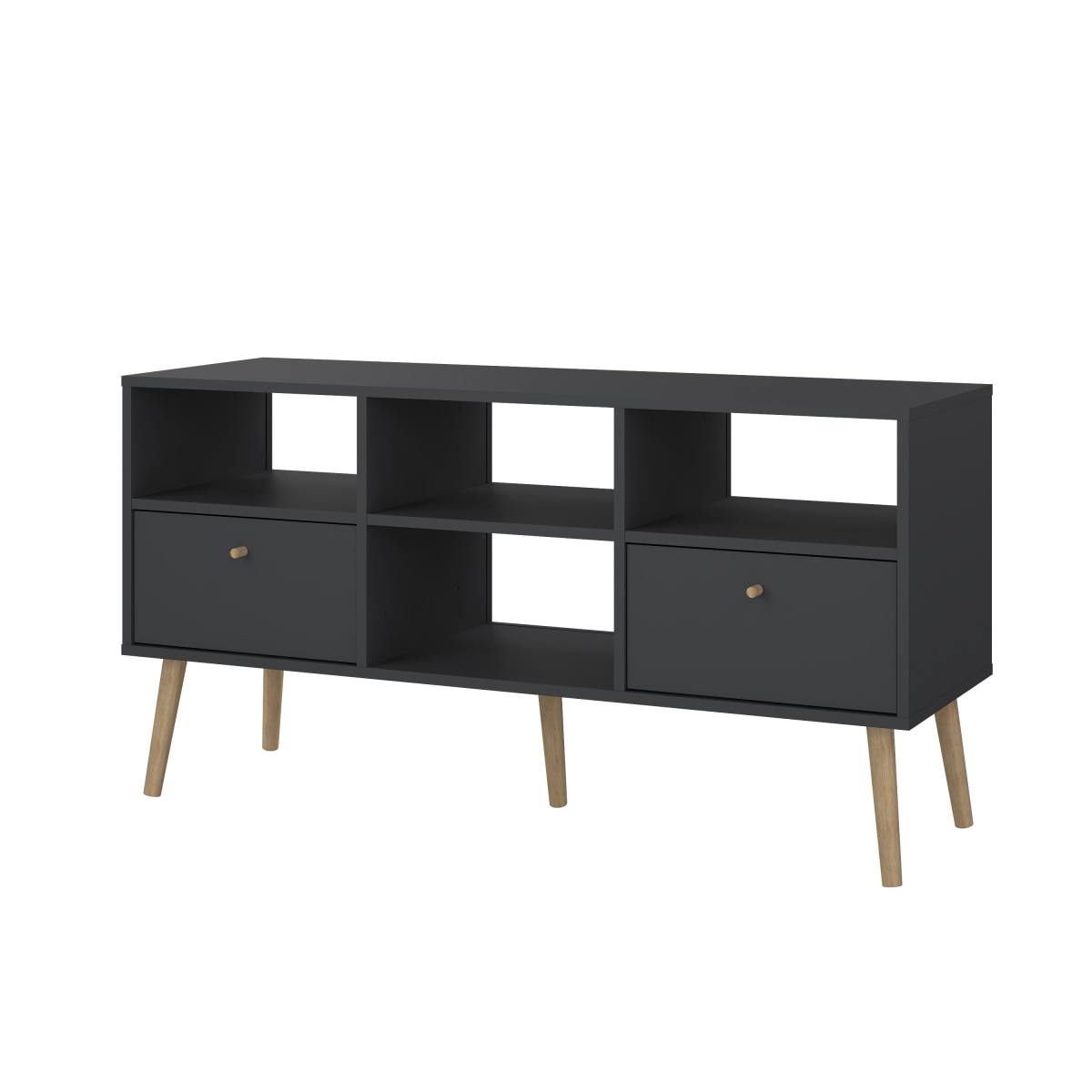 TVILUM Bodo TV-bord, m. 4 rum og 2 skuffer, produktbillede 5 af 9, TV-borde hos HomeNordic